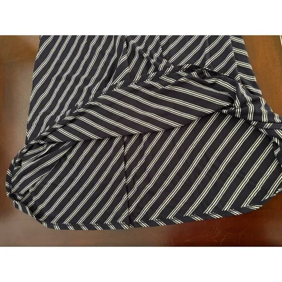 Talbots Navy Nautical Striped Pull on Skirt Maxi Length Size Small - Picture 6 of 9